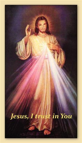 *LARGE* Divine Mercy Chaplet Prayer Card